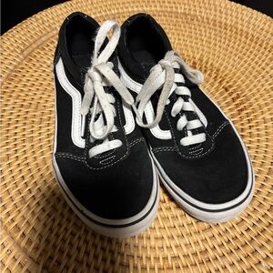 Vans Black and White Old Skool Low-Top Sneakers